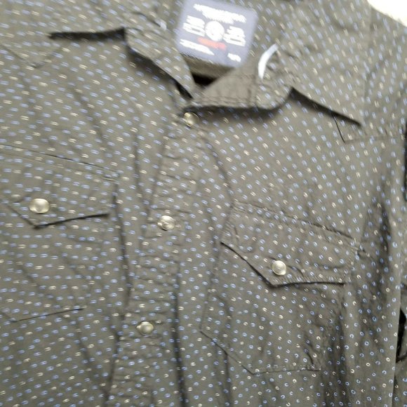 American Eagle Outfitters Shirt Mens Medium Black Cotton Long Sleeve Vintage Fit - Picture 2 of 12